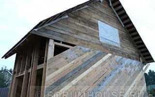 Навес продолжение бани